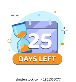 modern number of days left countdown timer template icon concept illustration flat design vector eps10