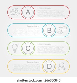 modern number list infographic banner circles