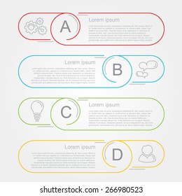 Modern Number List Infographic Banner Circles