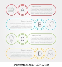 modern number list infographic banner circles
