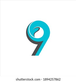 Modern Number Nine Logo Design Vector Stock Vector (Royalty Free ...