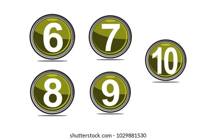 Modern Number Template Set