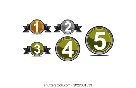 Modern Number Template Set