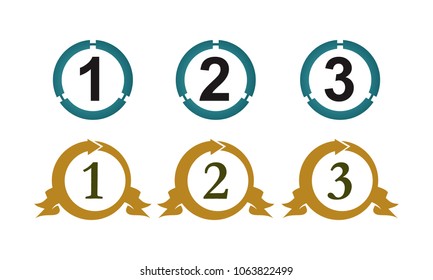 Modern Number Template Set