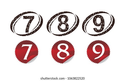 Modern Number Template Set