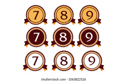 Modern Number Template Set