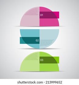 Modern Numbered Banners template design.