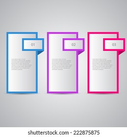 Modern numbered banners for tutorial,sale and advertising.