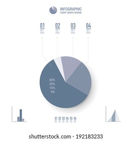 Modern numbered blue chart flow diagram design with your text can be used for workflow layout, banner, diagram, number options, step up options, web design. Eps 10 stock vector illustration 