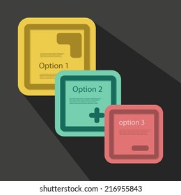 Modern numbered boxes template.