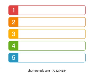 16,299 Numbered list template Images, Stock Photos & Vectors | Shutterstock