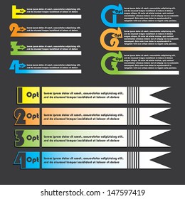 Modern numbered options banner 3 set colorful