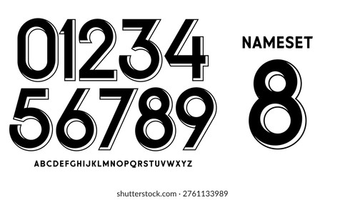 Modern Numbering 0-9 for Custom Jersey and Clothing Brand