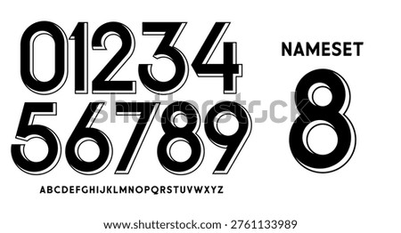 Modern Numbering 0-9 for Custom Jersey and Clothing Brand
