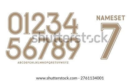 Modern Numbering 0-9 for Custom Jersey and Clothing Brand