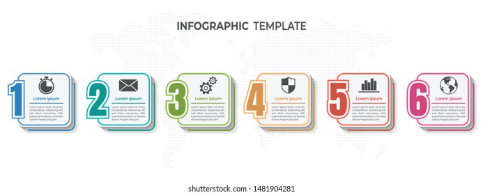 Modern Numbers Elements Infograhic, Timeline Infographic.