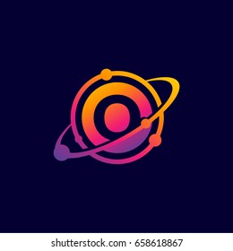 Modern O initial Orbit Logo, O initial Science Logo template designs