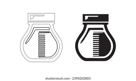 Modernes Hafermehl-Symbol im Vektorformat mit weißem Hintergrund