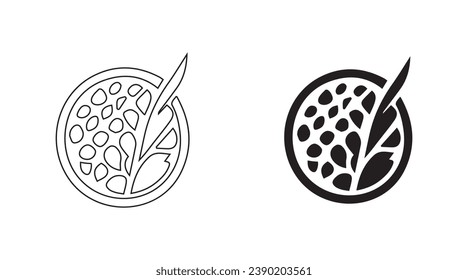 Modern oatmeal icon design in vector format with a white background