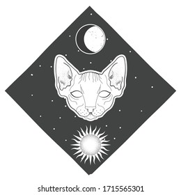 modern occult design, illsustration in vector format