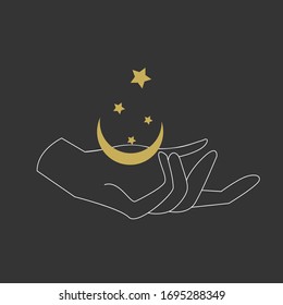 modern occult design, illustration in vector format