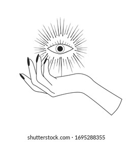 modern occult design, illustration in vector format