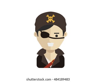 Modern Occupation People Avatar - Pirate Captain Costume