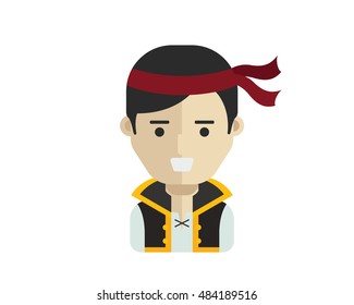 Modern Occupation People Avatar - Pirate Captain Costume