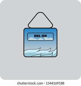 Modern ocean Bag logo, casual bag Logo