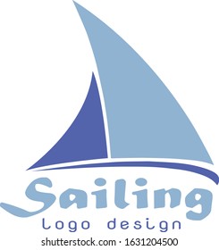 modern ocean sailing logo design 