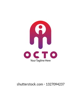 Modern octopus logo