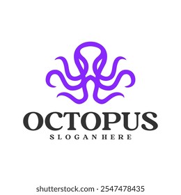 Modern Octopus logo vector illustration. Octopus logo design concept template