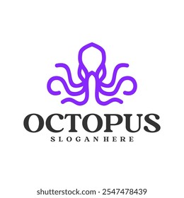 Modern Octopus logo vector illustration. Octopus logo design concept template