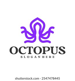 Modern Octopus logo vector illustration. Octopus logo design concept template