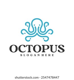 Modern Octopus logo vector illustration. Octopus logo design concept template