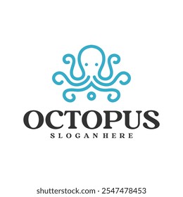 Modern Octopus logo vector illustration. Octopus logo design concept template