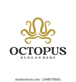 Modern Octopus logo vector illustration. Octopus logo design concept template