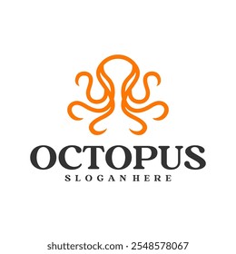 Modern Octopus logo vector illustration. Octopus logo design concept template