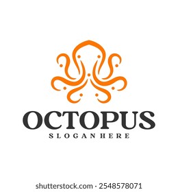 Modern Octopus logo vector illustration. Octopus logo design concept template