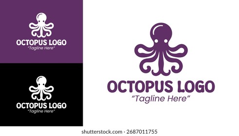 Logotipos modernos del pulpo con atractivo artístico único