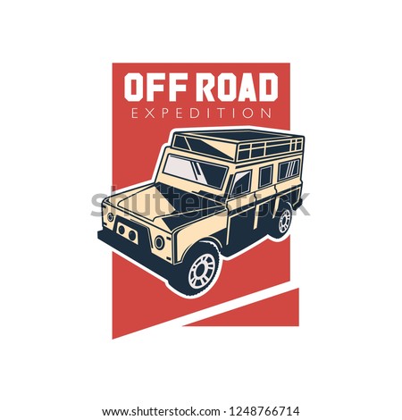 modern off road car logo template, 4WD SUV car 

