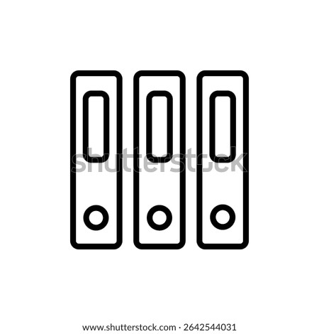 Modern Office Binder Icon Set for Document Organization