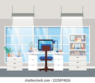 modern office boss scene