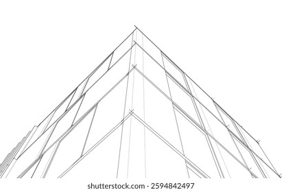 Modern office building 3d