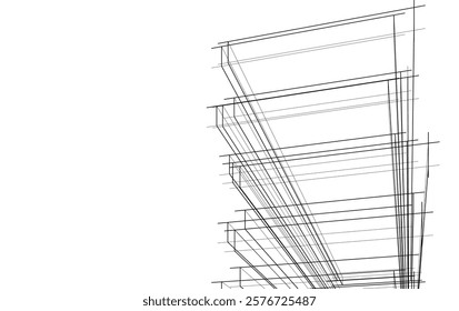 Modern office building 3d illustration