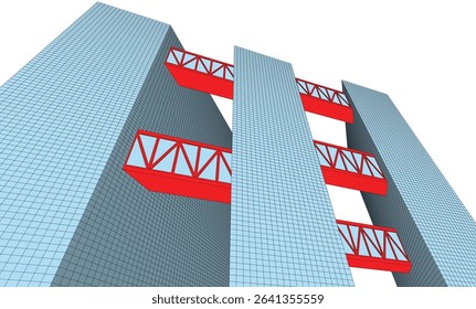 Modern office building 3d illustration