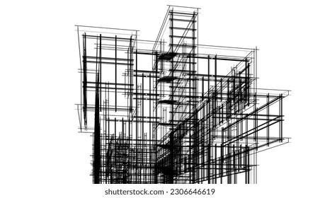 Modernes Bürogebäude-Konzept 3d Rendering