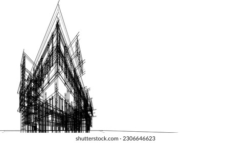 Modernes Bürogebäude-Konzept 3d Rendering