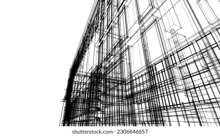 Modernes Bürogebäude-Konzept 3d Rendering