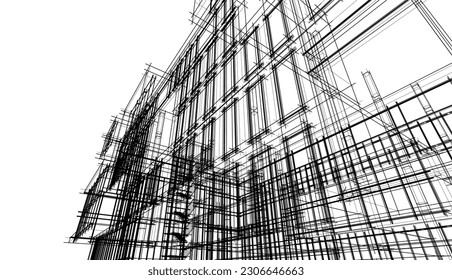 Modernes Bürogebäude-Konzept 3d Rendering